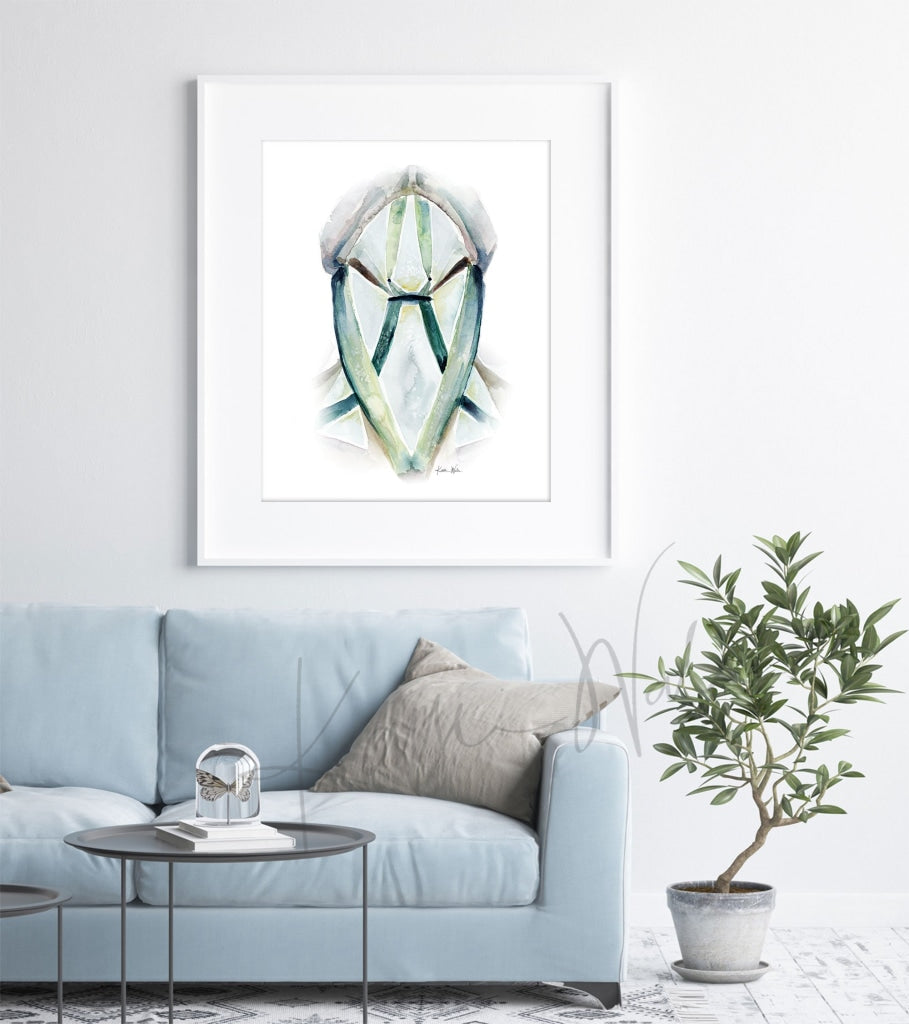 Neck Triangles Watercolor Print