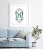 Neck Triangles Watercolor Print