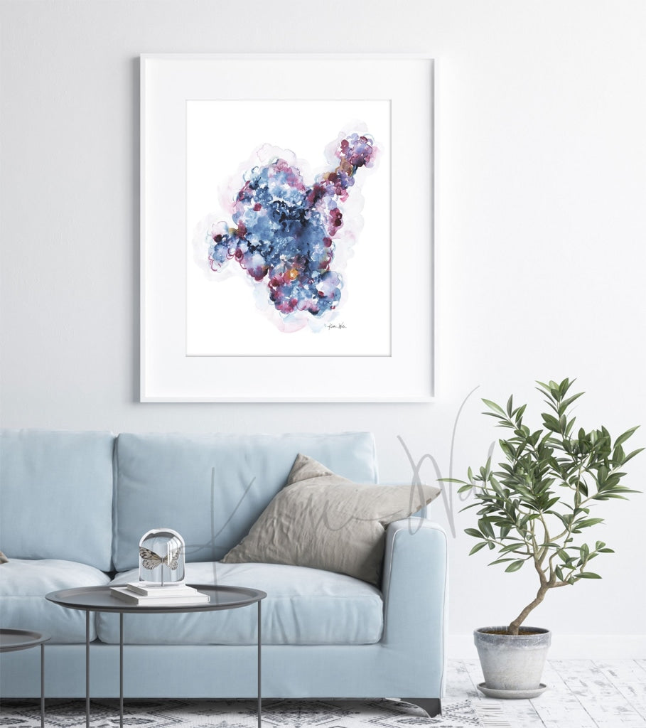 Triumphant Tau Protein - Art Microbiology Brain Watercolor Print