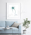 Nerve Cell Watercolor Print
