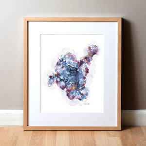 Triumphant Tau Protein - Art Microbiology Brain Watercolor Print