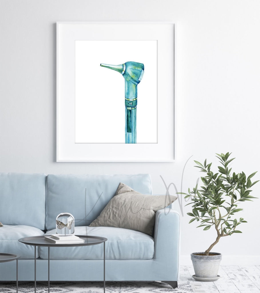 Otoscope Print Watercolor