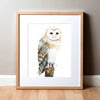 Owl Watercolor Print