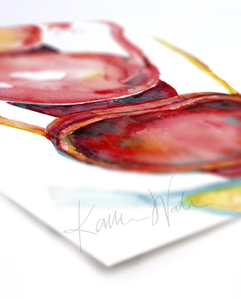 Female Pelvic Anatomy Stack Watercolor Print