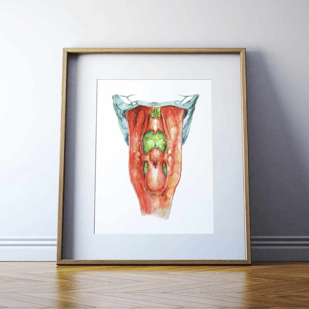 Pharynx In Red Print Watercolor