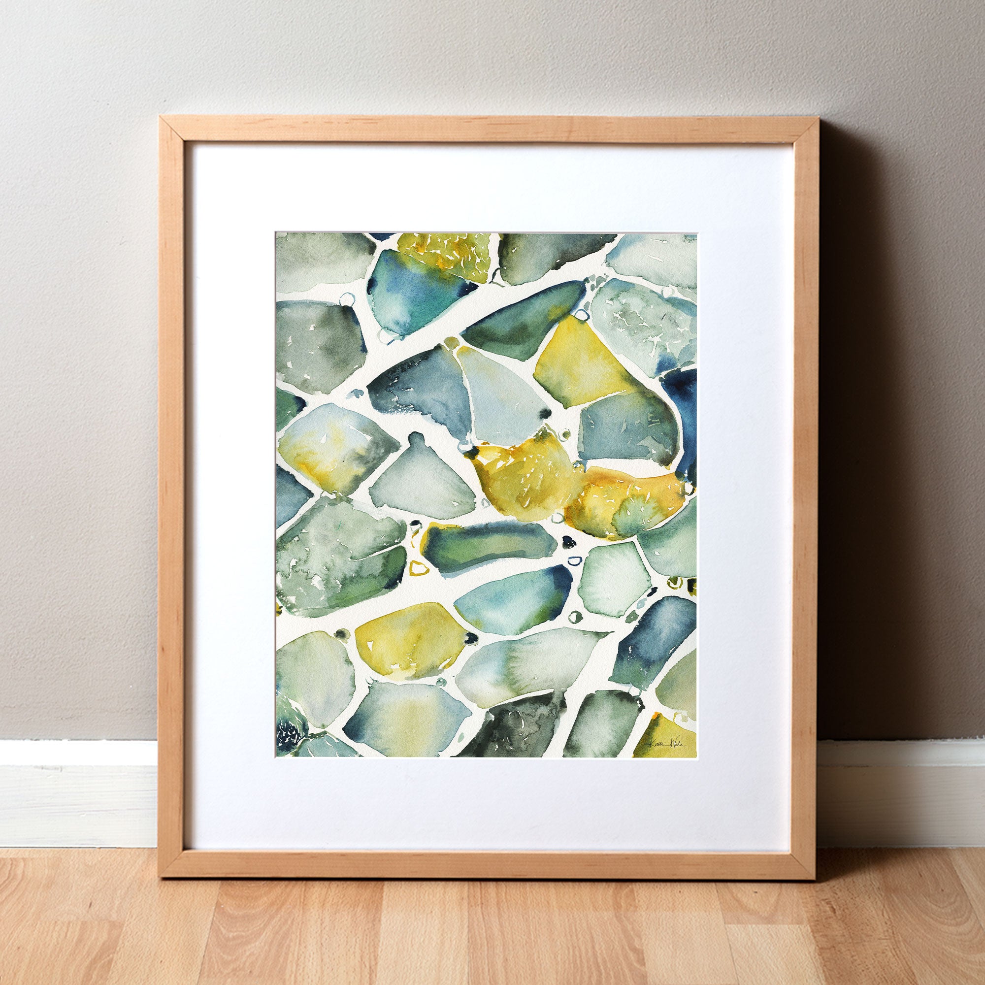 Transverse Muscle Fiber Histology Watercolor Print