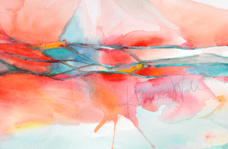 Brachial Plexus In Red Print Watercolor, modern flowing style. clinic decor- doctors office decor- office decor