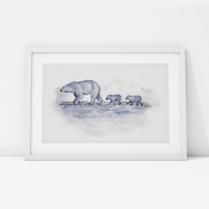 Polar Bears Print Watercolor