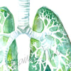 Lung Disease Prevention Watercolor Print