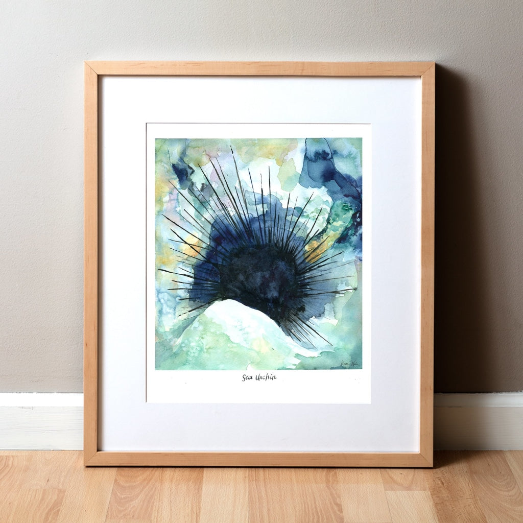 Sea Urchin Watercolor Print