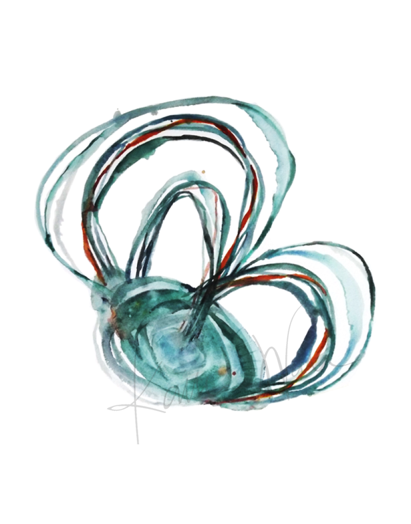 Semicircular Canals Print Watercolor