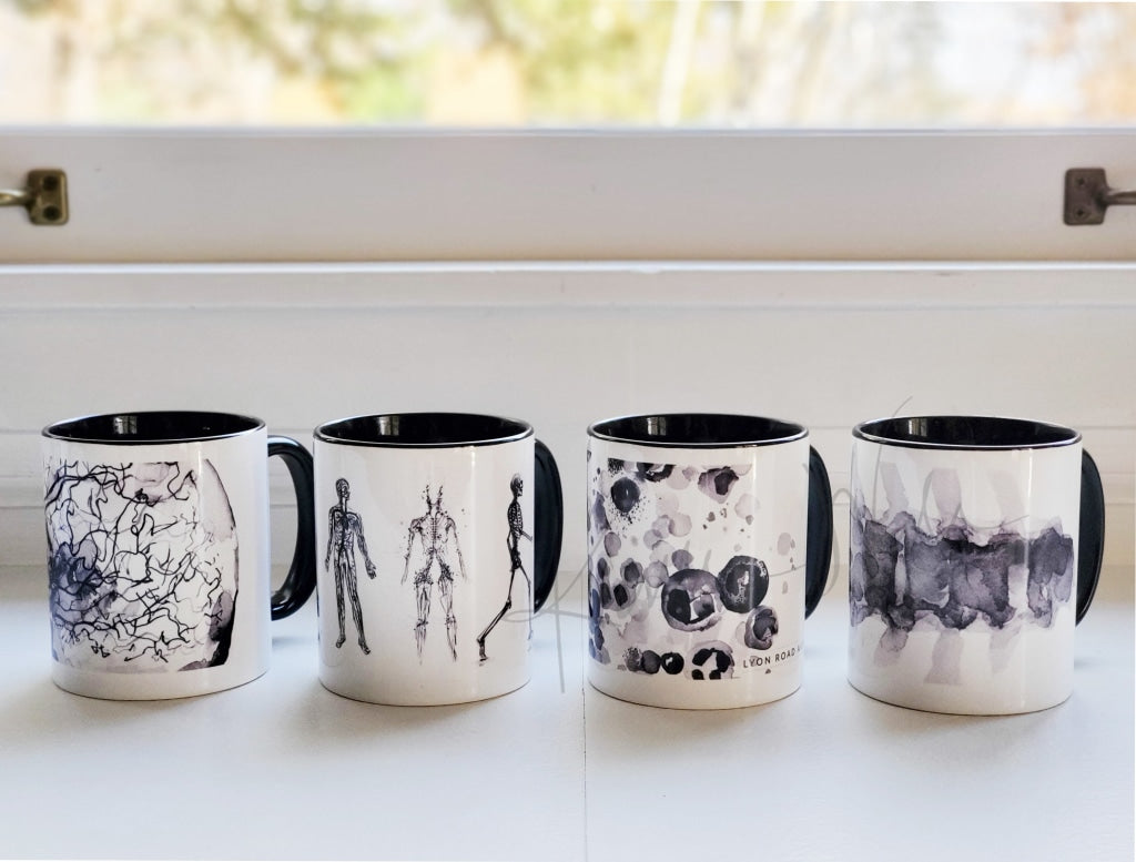 Set Of 4 Medical Art Mugs Mug
