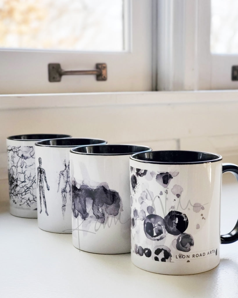 Set Of 4 Medical Art Mugs Mug