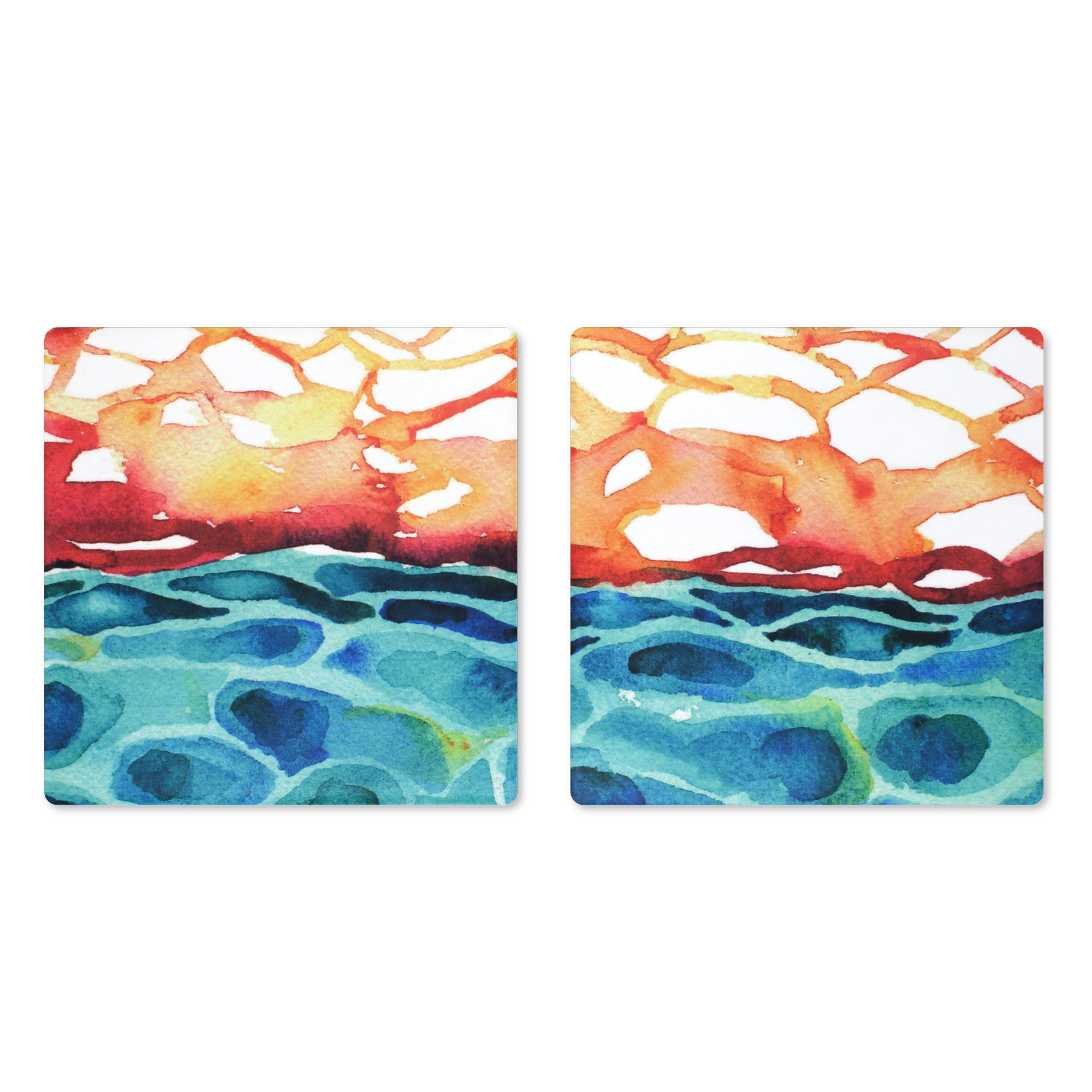 Skin Histology Ceramic Coaster Set of 2