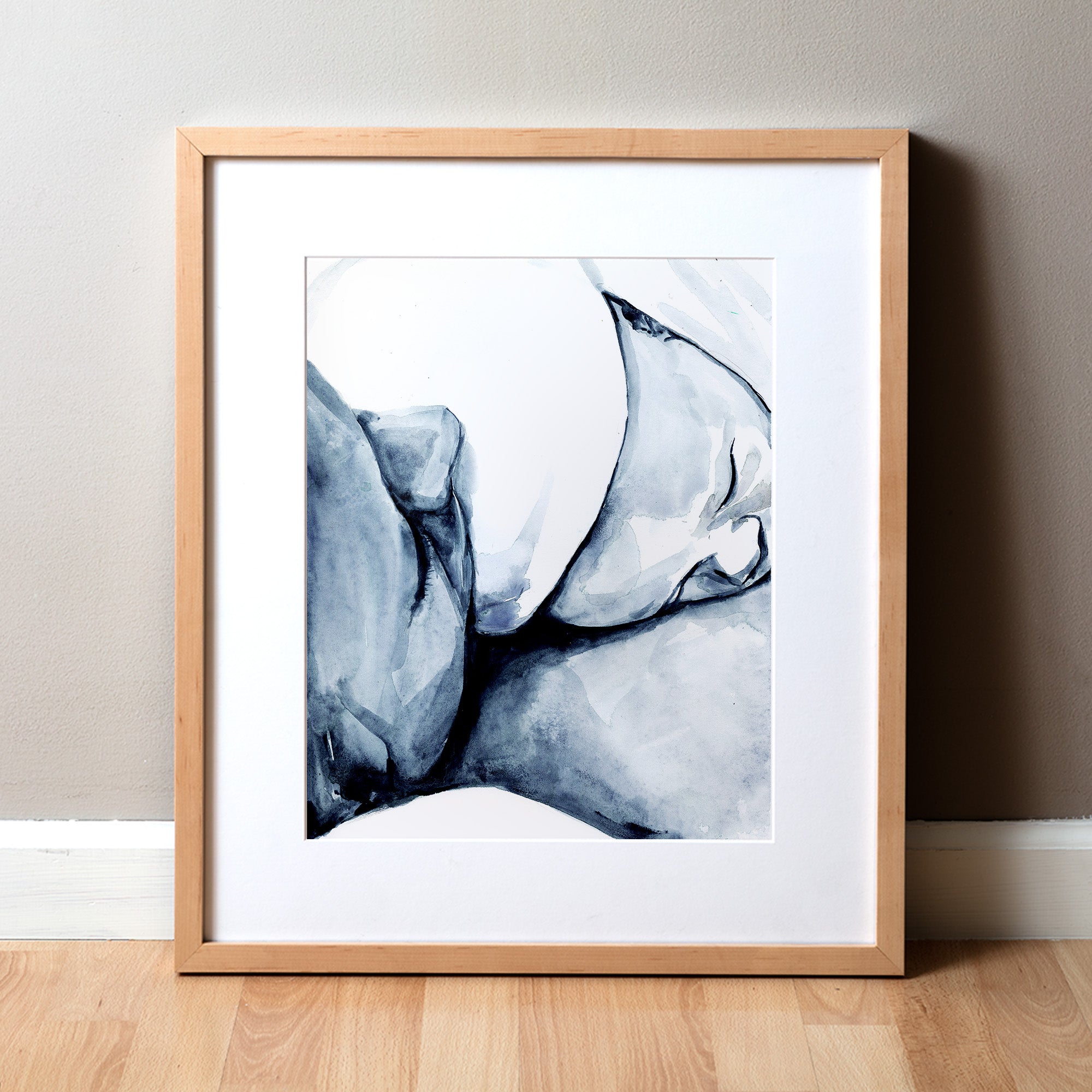 Skin to Skin Watercolor Print