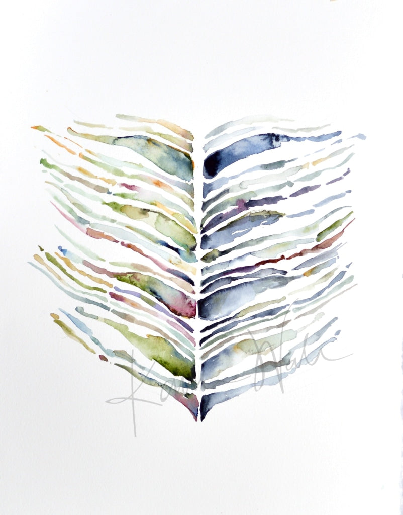 Visual Reflections -Watercolor Print - Sense Art Abstract Anatomy Watercolor