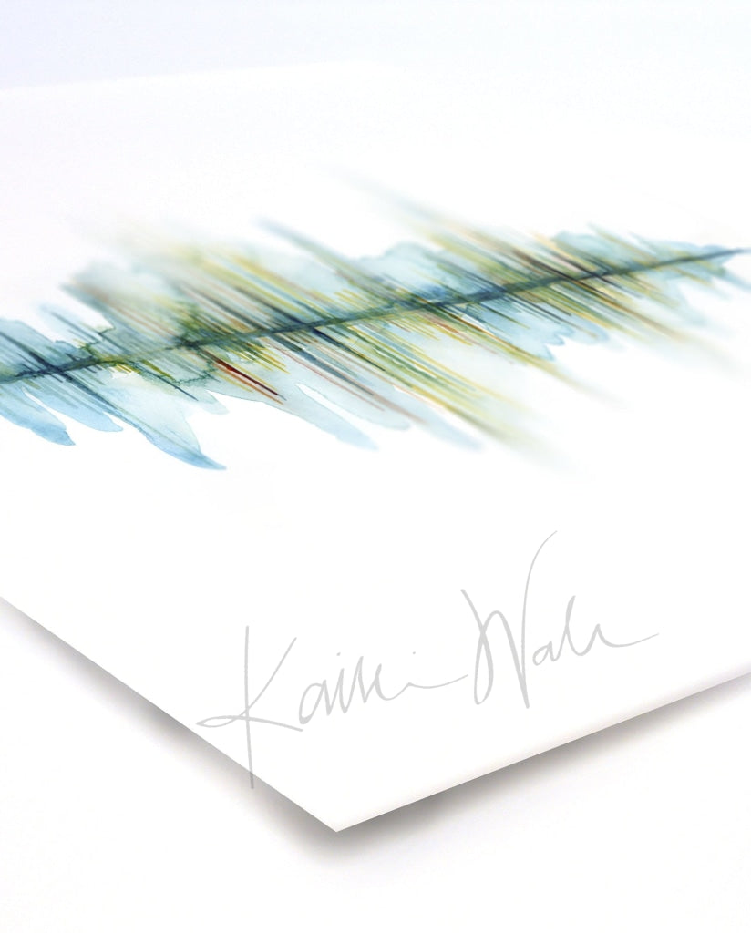 Sound Waves Print Watercolor