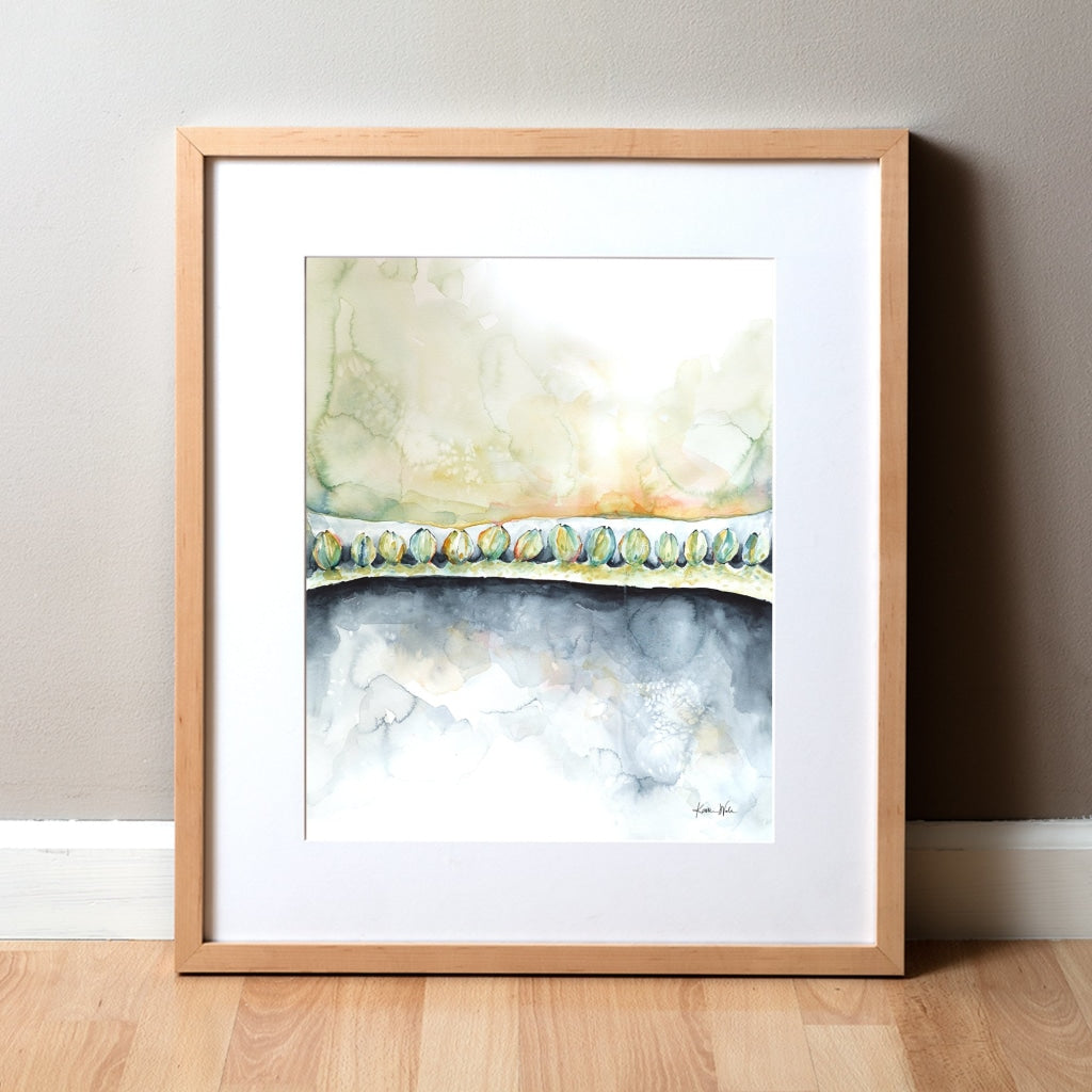 Taste Horizons - Five Senses Art Abstract Anatomy Watercolor Print