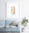 Toothbrushes Watercolor Print