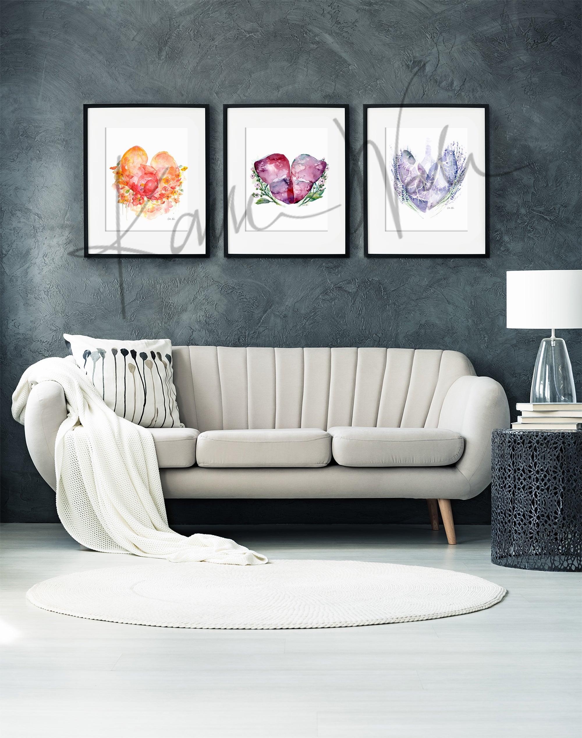 Organ Love Watercolor Print Set