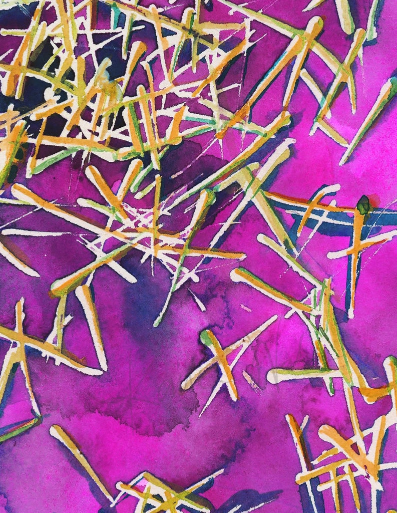 Uric Acid Crystals Watercolor Print