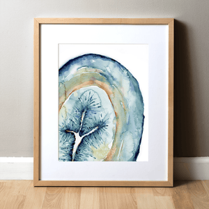 Uterine Layers Print Watercolor