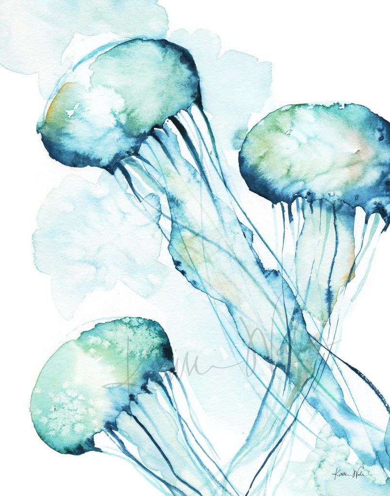 Jellyfish Watercolor Print