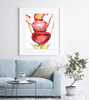 Female Pelvic Anatomy Stack Watercolor Print